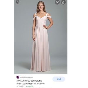 Never worn with tags Hayley Paige blush dress
